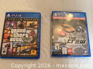 MaxSold Auction: 2 PS4 GAME                                            GRAND THEFT AUTO 5 & THE CREW - Toronto (Ontario, Canada) SELLER MANAGED Downsizing Online Auction -  Palamar Road