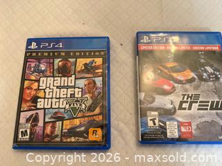 MaxSold Auction: 2 PS4 GAME                                            GRAND THEFT AUTO 5 & THE CREW - Toronto (Ontario, Canada) SELLER MANAGED Downsizing Online Auction -  Palamar Road