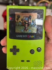 MaxSold Auction: Vintage Gameboy Colour Lime Green Game Console Tested Working - Toronto (Ontario, Canada) SELLER MANAGED Downsizing Online Auction -  Palamar Road