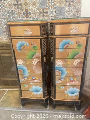 MaxSold Auction: Asian Lacquered Wood Jewelry Chest with Glass Top & Inlay - New Westminster (British Columbia, Canada) SELLER MANAGED Estate Sale Online Auction - Jamieson Court