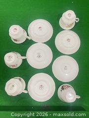 MaxSold Auction: Bone China Teacups & Saucers, Floral Pattern with Gold Trim - New Westminster (British Columbia, Canada) SELLER MANAGED Estate Sale Online Auction - Jamieson Court