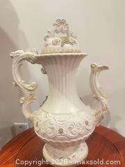 MaxSold Auction: Capodimonte Porcelain Ewer with Applied 3D Floral - New Westminster (British Columbia, Canada) SELLER MANAGED Estate Sale Online Auction - Jamieson Court
