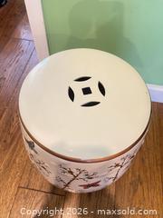 MaxSold Auction: Cream Multicolor Ceramic Chinese Garden Stool with Butterflies - New Westminster (British Columbia, Canada) SELLER MANAGED Estate Sale Online Auction - Jamieson Court