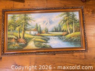 MaxSold Auction: Large Oil on Canvas Landscape in Ornate Carved Wood Frame - New Westminster (British Columbia, Canada) SELLER MANAGED Estate Sale Online Auction - Jamieson Court