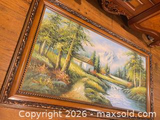 MaxSold Auction: Large Oil on Canvas Landscape in Ornate Carved Wood Frame - New Westminster (British Columbia, Canada) SELLER MANAGED Estate Sale Online Auction - Jamieson Court