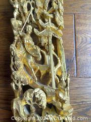 MaxSold Auction: Pair of Antique Gold Carved Wood Wall Panels - Chinese Style - New Westminster (British Columbia, Canada) SELLER MANAGED Estate Sale Online Auction - Jamieson Court