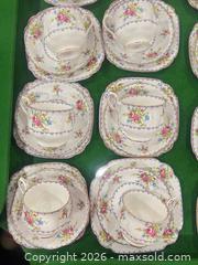 MaxSold Auction: Royal Albert Bone China 18 Piece Tea Set Petit Points - New Westminster (British Columbia, Canada) SELLER MANAGED Estate Sale Online Auction - Jamieson Court