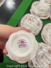 MaxSold Auction: Royal Albert Bone China 18 Piece Tea Set Petit Points - New Westminster (British Columbia, Canada) SELLER MANAGED Estate Sale Online Auction - Jamieson Court