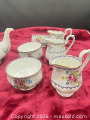MaxSold Auction: Royal Albert Bone China 9-Piece Petit Points Tea Set - New Westminster (British Columbia, Canada) SELLER MANAGED Estate Sale Online Auction - Jamieson Court