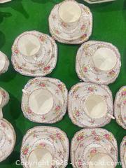 MaxSold Auction: Royal Albert Bone China Pink Rose Teacup & Saucer Set, 7 Pc (24 pieces) - New Westminster (British Columbia, Canada) SELLER MANAGED Estate Sale Online Auction - Jamieson Court