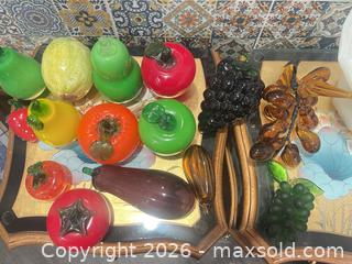 MaxSold Auction: Set of 15 Murano-Style Glass Fruit & Vegetable Decor - New Westminster (British Columbia, Canada) SELLER MANAGED Estate Sale Online Auction - Jamieson Court