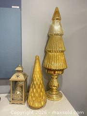 MaxSold Auction: Set of 3 Gold Mercury Glass Tabletop Lantern Trees - New Westminster (British Columbia, Canada) SELLER MANAGED Estate Sale Online Auction - Jamieson Court