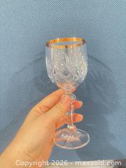 MaxSold Auction: Set of 6 Cut Crystal Wine Glasses with Gold Rim - New Westminster (British Columbia, Canada) SELLER MANAGED Estate Sale Online Auction - Jamieson Court