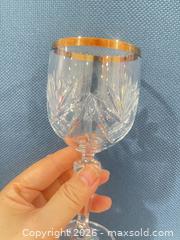 MaxSold Auction: Set of 6 Cut Crystal Wine Glasses with Gold Rim - New Westminster (British Columbia, Canada) SELLER MANAGED Estate Sale Online Auction - Jamieson Court