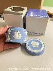 MaxSold Auction: Wedgwood Blue Jasperware Trinket Jewelry Box, Classical Relief - New Westminster (British Columbia, Canada) SELLER MANAGED Estate Sale Online Auction - Jamieson Court
