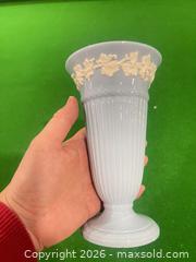 MaxSold Auction: Wedgwood Light Blue Jasperware Grapevine Relief Vase - New Westminster (British Columbia, Canada) SELLER MANAGED Estate Sale Online Auction - Jamieson Court