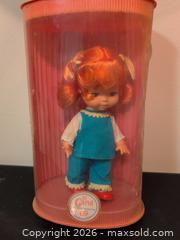 MaxSold Auction: Lil' Carol Vintage Vinyl Doll with Original Cylindrical Packaging - Upper Darby Township (Pennsylvania, USA) SELLER MANAGED Estate Sale Online Auction - State Road (CONDO)