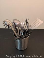 MaxSold Auction: Lot of Utensils and Holder - Vintage Ecko  - Upper Darby Township (Pennsylvania, USA) SELLER MANAGED Estate Sale Online Auction - State Road (CONDO)