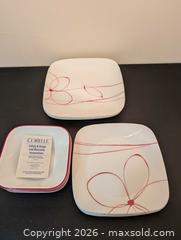 MaxSold Auction: Set of 17 Pieces Corelle Daisy Days Red Dishes and Bowls - Upper Darby Township (Pennsylvania, USA) SELLER MANAGED Estate Sale Online Auction - State Road (CONDO)