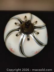 MaxSold Auction: Vintage Porcelain Touch Table Lamp with Glass Shade and Brass-Tone Metal - Upper Darby Township (Pennsylvania, USA) SELLER MANAGED Estate Sale Online Auction - State Road (CONDO)