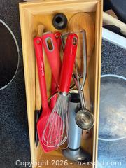 MaxSold Auction: Betty Crocker 10+ Piece Red & Silver Kitchen Utensil Set - Toronto (Ontario, Canada) SELLER MANAGED Moving Online Auction - Enfield Avenue