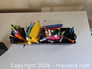 MaxSold Auction: Black Metal Desk Organizer Set with Printed 'or.gan.ize' Text - Toronto (Ontario, Canada) SELLER MANAGED Moving Online Auction - Enfield Avenue