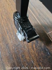 MaxSold Auction: Black Metal Folding Shelving Unit with 4 Shelves on Casters - Toronto (Ontario, Canada) SELLER MANAGED Moving Online Auction - Enfield Avenue