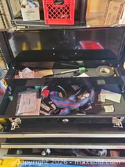 MaxSold Auction: Black Metal Toolbox with Multiple Drawers - Toronto (Ontario, Canada) SELLER MANAGED Moving Online Auction - Enfield Avenue