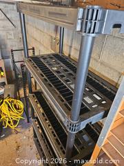 MaxSold Auction: Black Plastic/Resin 5-Shelf Shelving Unit - Toronto (Ontario, Canada) SELLER MANAGED Moving Online Auction - Enfield Avenue