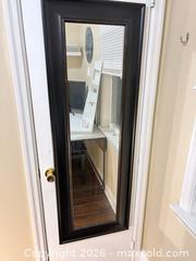 MaxSold Auction: Black Wood Over-the-Door Full-Length Mirror - Toronto (Ontario, Canada) SELLER MANAGED Moving Online Auction - Enfield Avenue