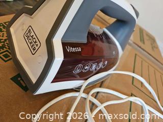 MaxSold Auction: Black+Decker Vitessa Steam Iron - Burgundy/White - Toronto (Ontario, Canada) SELLER MANAGED Moving Online Auction - Enfield Avenue