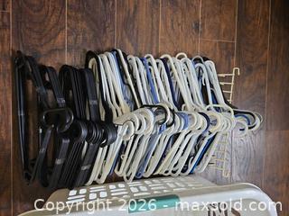 MaxSold Auction: Clothes Drying Rack, Laundry Basket & Hangers Set - Toronto (Ontario, Canada) SELLER MANAGED Moving Online Auction - Enfield Avenue