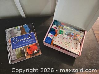 MaxSold Auction: Crochet Kit with 'Crochet for Beginners' Book & Tools - Toronto (Ontario, Canada) SELLER MANAGED Moving Online Auction - Enfield Avenue