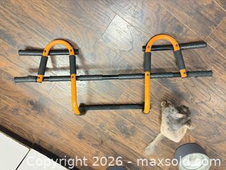 MaxSold Auction: Doorway Pull-Up Bar, Black & Orange, Fits Standard Frames - Toronto (Ontario, Canada) SELLER MANAGED Moving Online Auction - Enfield Avenue