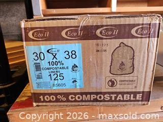 MaxSold Auction: Eco II 30 x 38 Compostable Trash Liners — 125 Count Box - Toronto (Ontario, Canada) SELLER MANAGED Moving Online Auction - Enfield Avenue