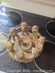 MaxSold Auction: Folk/Naïve Art Candle Holder with Circular Figurines Includes Moon light - Toronto (Ontario, Canada) SELLER MANAGED Moving Online Auction - Enfield Avenue