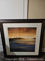 MaxSold Auction: Framed Landscape Print in Brown/Gold Wood Frame, ~33–34 in - Toronto (Ontario, Canada) SELLER MANAGED Moving Online Auction - Enfield Avenue