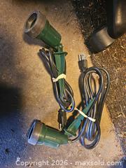 MaxSold Auction: Green Outdoor Light Socket Stake, Plug-In, 150W, Set of 2 - Toronto (Ontario, Canada) SELLER MANAGED Moving Online Auction - Enfield Avenue