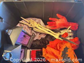MaxSold Auction: Halloween Plastic Decoration Lot — Tombstones, Skeleton Parts, Props - Toronto (Ontario, Canada) SELLER MANAGED Moving Online Auction - Enfield Avenue