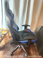 MaxSold Auction: Hawguar Blue & Black Faux Leather Gaming Chair - Toronto (Ontario, Canada) SELLER MANAGED Moving Online Auction - Enfield Avenue