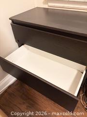 MaxSold Auction: IKEA Dark Brown 3-Drawer Dresser - Toronto (Ontario, Canada) SELLER MANAGED Moving Online Auction - Enfield Avenue