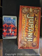 MaxSold Auction: Jumanji and Chess (Tin Full-Size 12" x 12") - Toronto (Ontario, Canada) SELLER MANAGED Moving Online Auction - Enfield Avenue