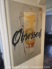 MaxSold Auction: Large Portrait Canvas Wall Art in Silver, Black & Gold - Toronto (Ontario, Canada) SELLER MANAGED Moving Online Auction - Enfield Avenue