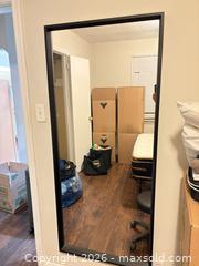 MaxSold Auction: Large Rectangular Black Wood Wall Mirror (48–72") - Toronto (Ontario, Canada) SELLER MANAGED Moving Online Auction - Enfield Avenue