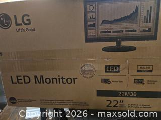 MaxSold Auction: LG 22M38 22-inch LED Monitor 1080p - Toronto (Ontario, Canada) SELLER MANAGED Moving Online Auction - Enfield Avenue