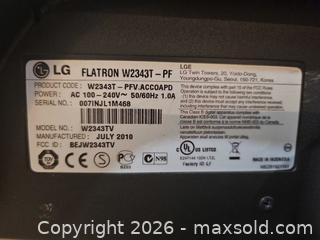 MaxSold Auction: LG Flatron W2343T / W2343TV 23-inch LCD/LED Monitor - Toronto (Ontario, Canada) SELLER MANAGED Moving Online Auction - Enfield Avenue