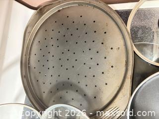 MaxSold Auction: Mixed Cookware Set with Cast Iron, Nonstick & Glass Lids - Toronto (Ontario, Canada) SELLER MANAGED Moving Online Auction - Enfield Avenue
