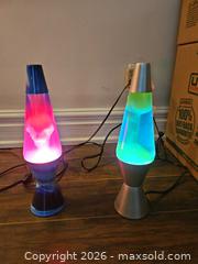 MaxSold Auction: Pair of Retro Style Lava Lamps 14-inch Green & Pink - Toronto (Ontario, Canada) SELLER MANAGED Moving Online Auction - Enfield Avenue