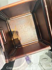 MaxSold Auction: Rustic Dark Brown Rattan & Wood 3-Drawer Cabinet - Toronto (Ontario, Canada) SELLER MANAGED Moving Online Auction - Enfield Avenue