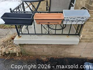 MaxSold Auction: Set of 3 Plastic Window/Railing Planter Boxes with Brackets - Toronto (Ontario, Canada) SELLER MANAGED Moving Online Auction - Enfield Avenue